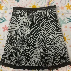 Tommy Bahama‎ Monochrome Leaf A-Line Skirt